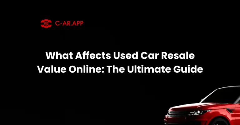 What Affects Used Car Resale Value Online The Ultimate Guide